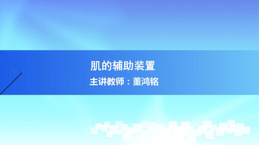 人体解剖学(3.2.1)--第二讲:肌的辅助装置-中国医科大学.pdf