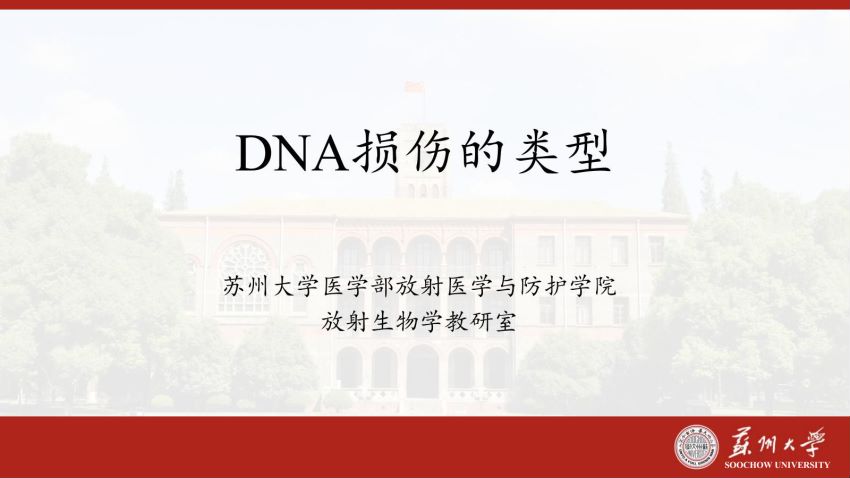 放射生物学(3.2.1)--第二节DNA损伤的类型-苏州大学.pdf